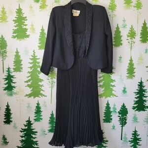 Vintage Jack Bryan Pleated Formal Dress.